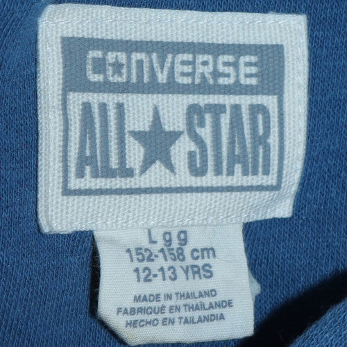 Converse Boys Blue Pullover Hoodie 12-13 Years Graphic All Star Cotton