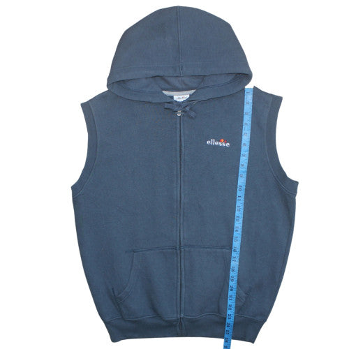 Ellesse Men's Blue Sleeveless Full Zip Hoodie Vest M