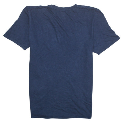 Timberlakes Men's Navy Blue Graphic Print Crew Neck Cotton T-Shirt L