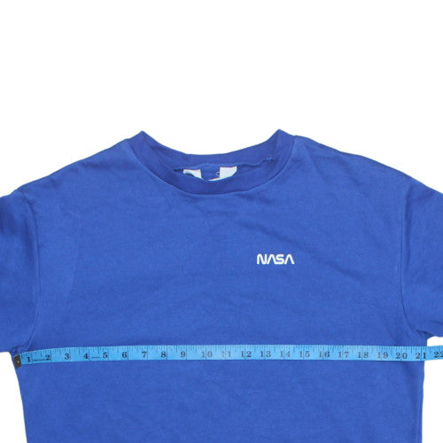 H&M NASA Blue Crew Neck Teens Pullover Sweatshirt Size S