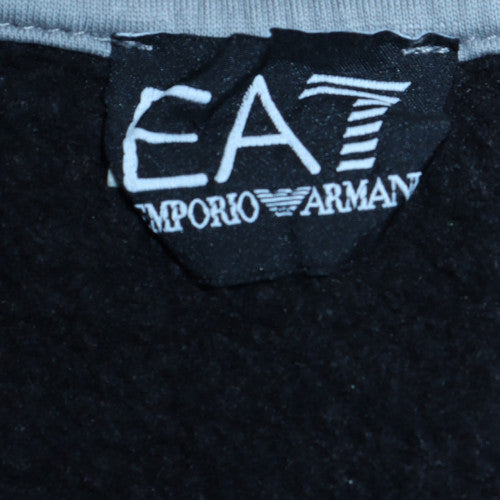Emporio Armani EA7 Men's Grey Black Full Zip Hoodie Size M