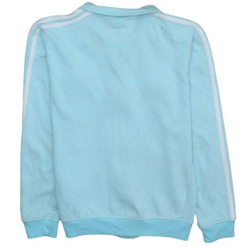 Adidas Women Blue Full Zip Sweatshirt Size L Classic Sportswear