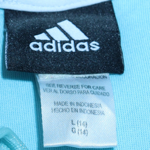 Adidas Women Blue Full Zip Sweatshirt Size L Classic Sportswear