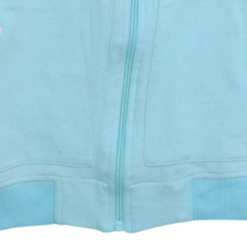 Adidas Women Blue Full Zip Sweatshirt Size L Classic Sportswear