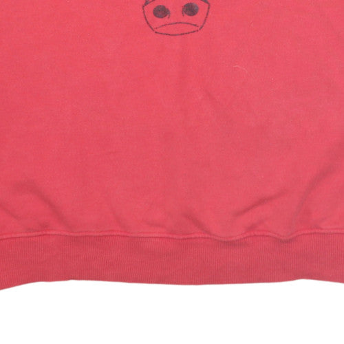 UNK Mens Red Chicago Bulls Pullover Sweatshirt L Crew Neck Graphic