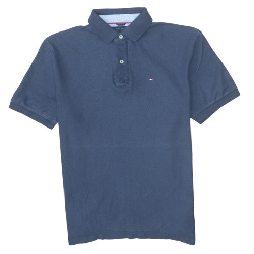 Tommy Hilfiger Men's Blue Cotton Short Sleeve Polo Shirt M