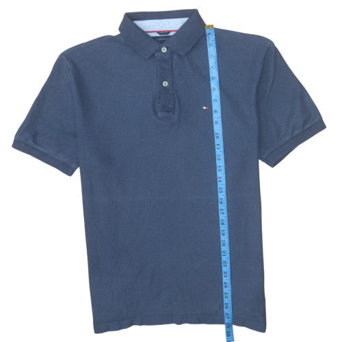 Tommy Hilfiger Men's Blue Cotton Short Sleeve Polo Shirt M