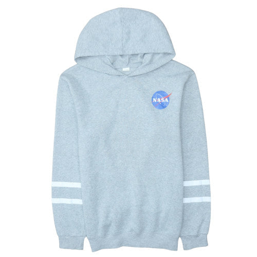 Men’s Grey NASA Pullover Hoodie Fleece Lined Regular Fit Medium