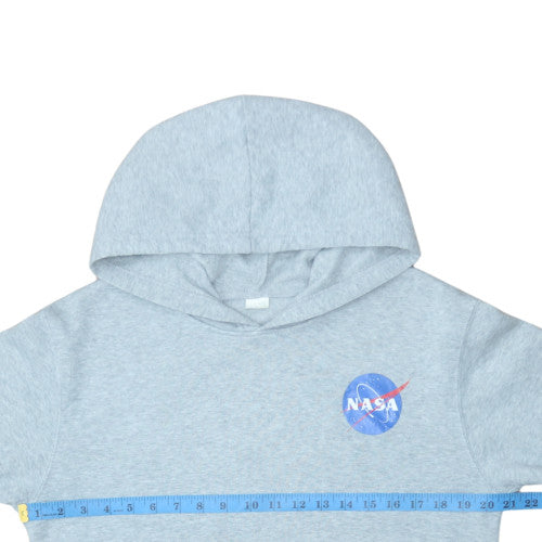 Men’s Grey NASA Pullover Hoodie Fleece Lined Regular Fit Medium