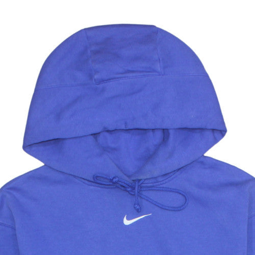 Nike Men's Blue XS Pullover Hoodie Cotton Blend Logo Sweatshirt