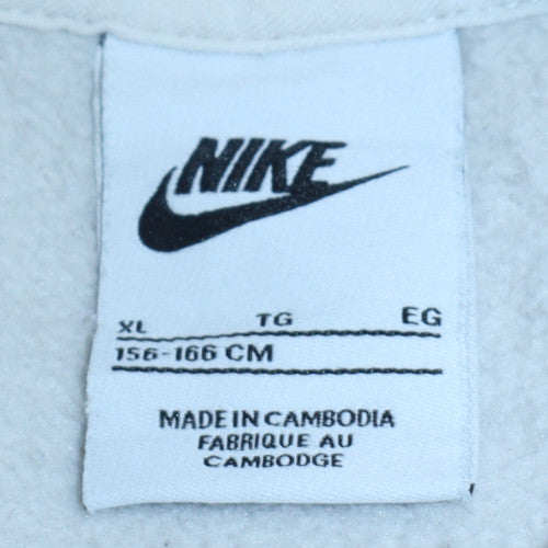 Nike Teens White Pullover Hoodie XL Fleece Graphic Sportswear