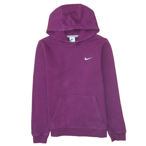 Nike Womens Purple Pullover Hoodie M Cotton Blend Hooded Sweatshirt