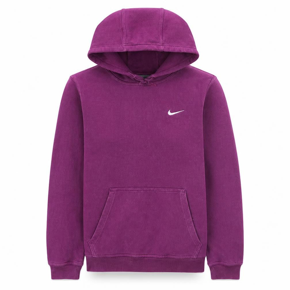 Nike Womens Purple Pullover Hoodie M Cotton Blend Hooded Sweatshirt