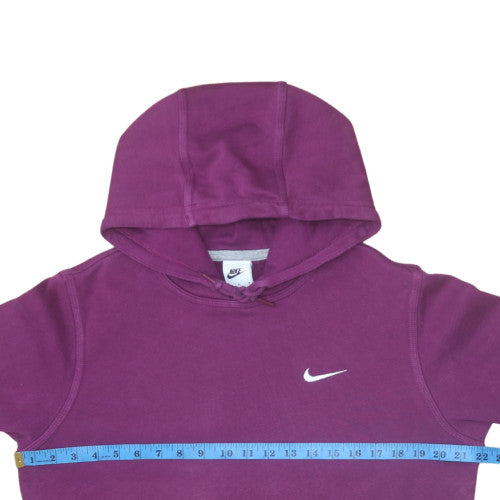 Nike Womens Purple Pullover Hoodie M Cotton Blend Hooded Sweatshirt
