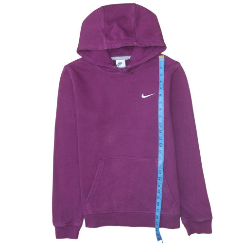 Nike Womens Purple Pullover Hoodie M Cotton Blend Hooded Sweatshirt