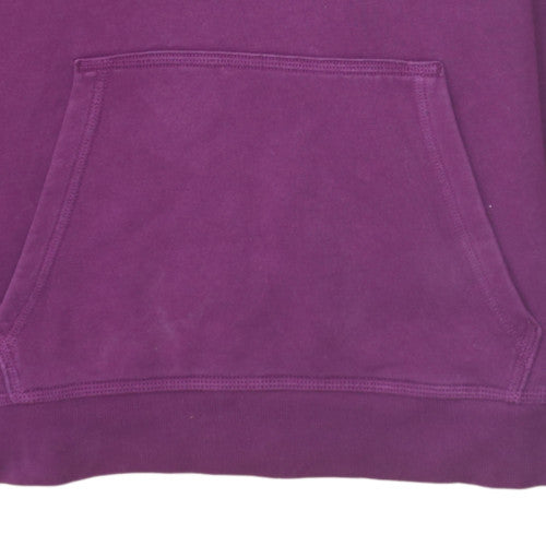 Nike Womens Purple Pullover Hoodie M Cotton Blend Hooded Sweatshirt