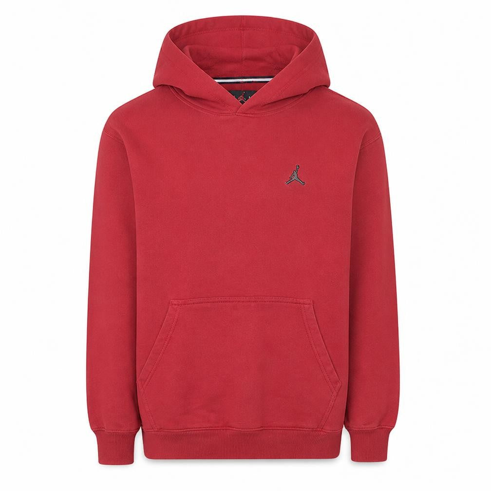 Front view of Jordan Men's Red Pullover Hoodie M Regular Fit Fleece