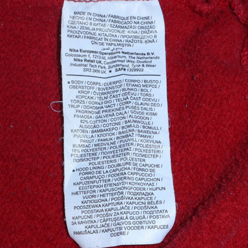 Jordan Men's Red Pullover Hoodie M Regular Fit Fleece