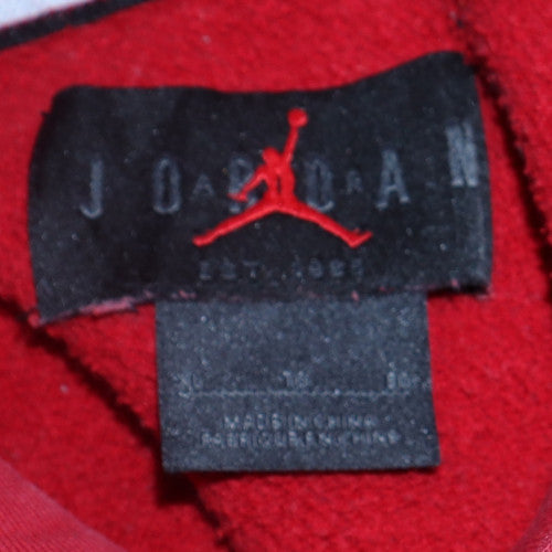 Jordan Men's Red Pullover Hoodie M Regular Fit Fleece