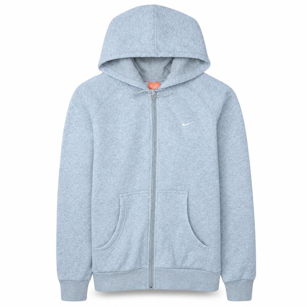 Nike Men's Grey Full Zip Hoodie XL Cotton Blend Athletic Dept