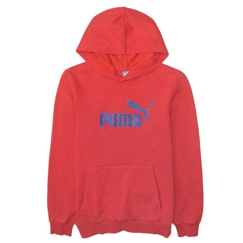 Puma Boys Red Pullover Hoodie XL 13-14 Years Cotton Blend Casual