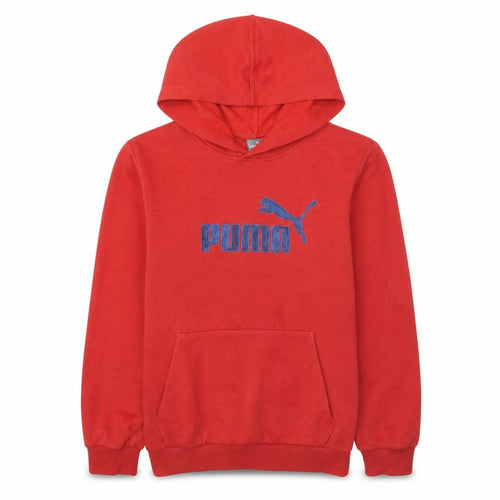 Puma Boys Red Pullover Hoodie XL 13-14 Years Cotton Blend Casual