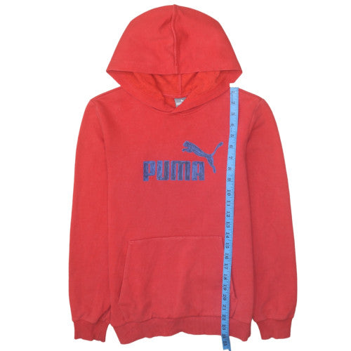 Puma Boys Red Pullover Hoodie XL 13-14 Years Cotton Blend Casual