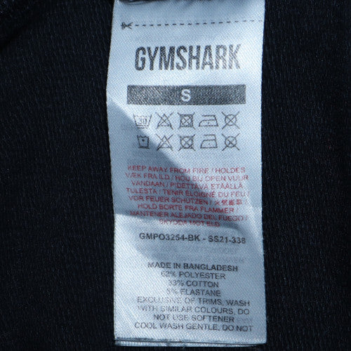 Gymshark Men's Black Slim Fit Pullover Hoodie Small