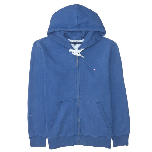 Tommy Hilfiger Men's Blue Full Zip Hoodie Size M Cotton Fleece