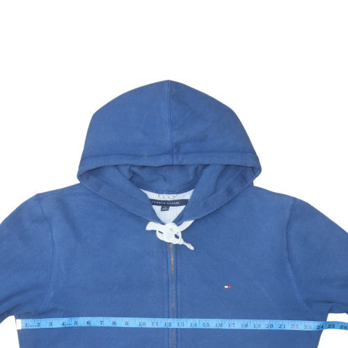 Tommy Hilfiger Men's Blue Full Zip Hoodie Size M Cotton Fleece