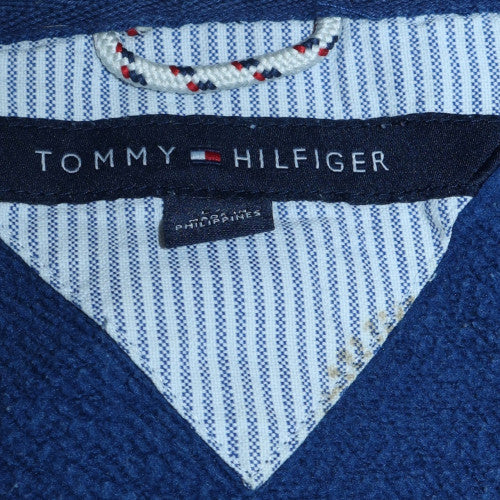 Tommy Hilfiger Men's Blue Full Zip Hoodie Size M Cotton Fleece