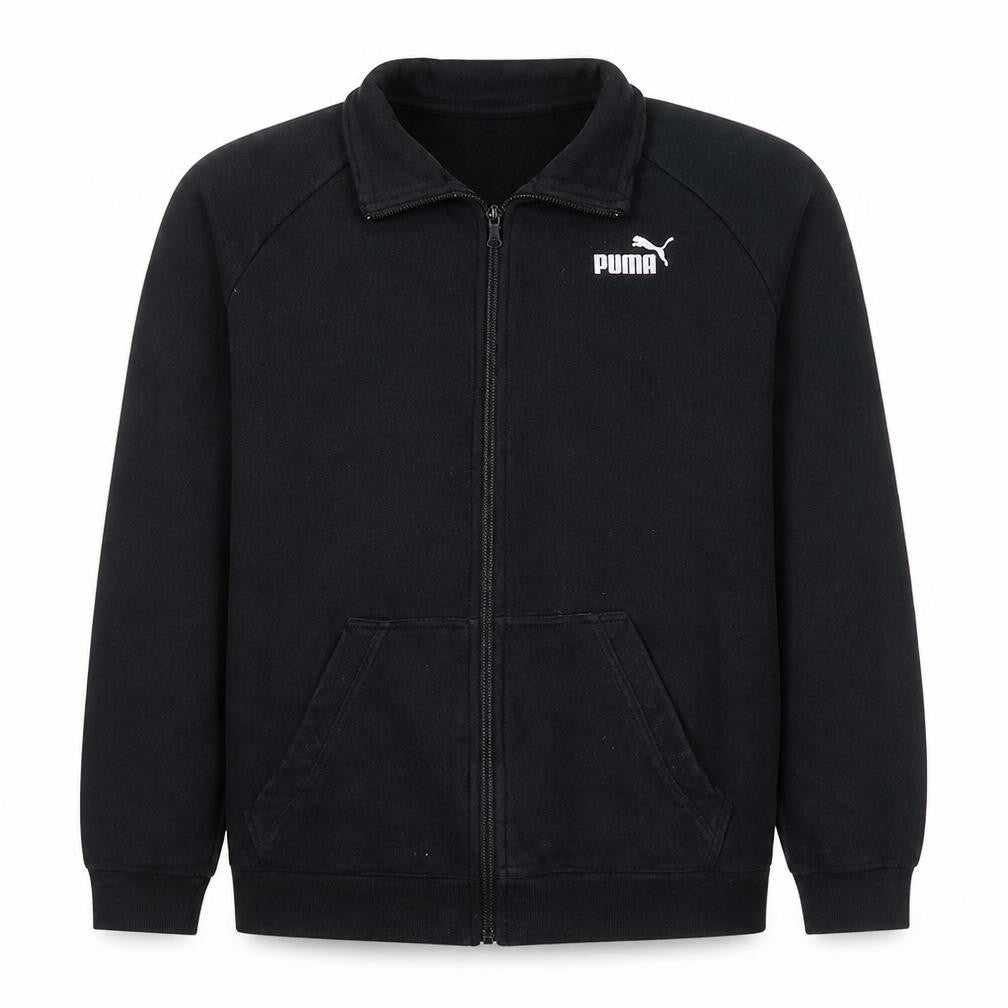 Front view of Puma Men's Black Full Zip Fleece Sweatshirt XL