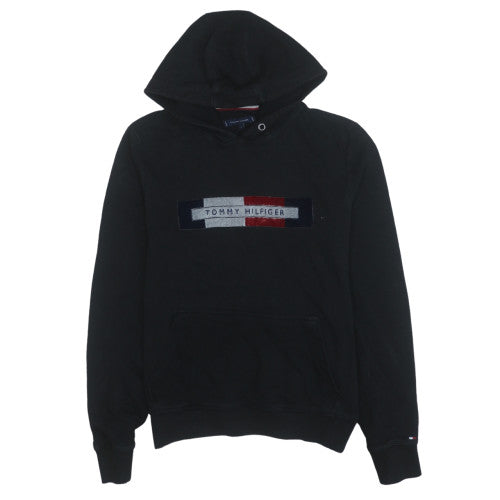 Tommy Hilfiger Men's Black Pullover Hoodie L Embroidered Logo