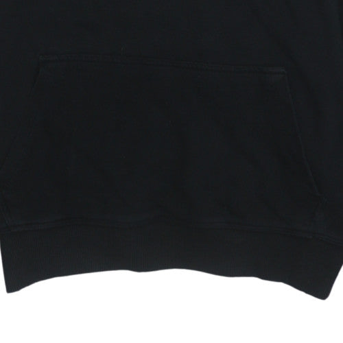 Tommy Hilfiger Men's Black Pullover Hoodie L Embroidered Logo