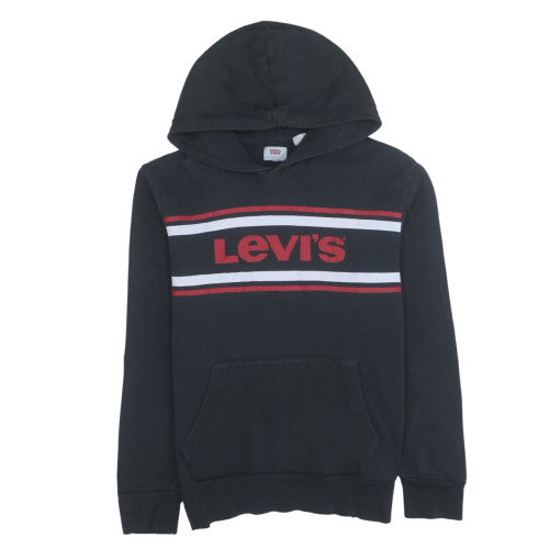 Levi's Men's Black Pullover Hoodie Medium Logo Graphic Sweatshirt