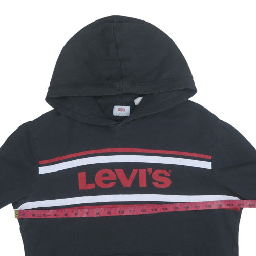Levi's Men's Black Pullover Hoodie Medium Logo Graphic Sweatshirt