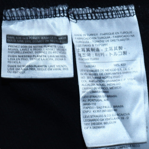 Levi's Men's Black Red Crew Neck Logo Sweatshirt Size S