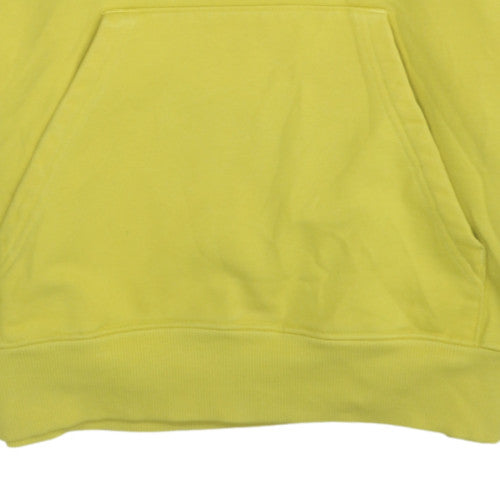 Carhartt Men's Yellow Pullover Hoodie L Fleece Logo Sweatshirt