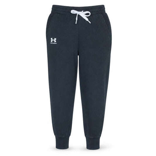 Front view of Under Armour Men's Black Jogger Trousers M Fleece Relaxed Fit