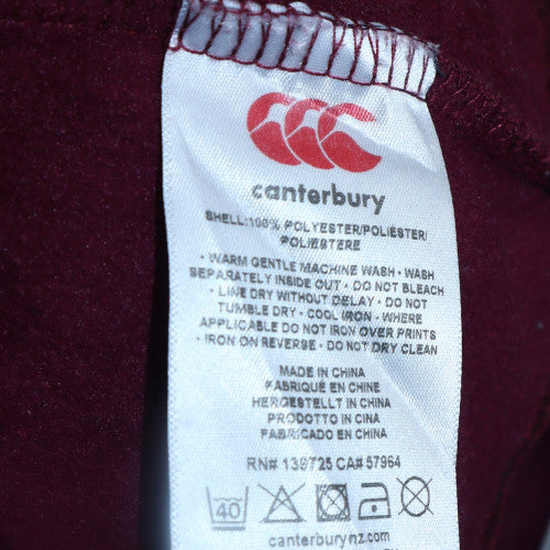 Canterbury Women's Burgundy 1/4 Zip Sweatshirt Size 14 University of Strathclyde