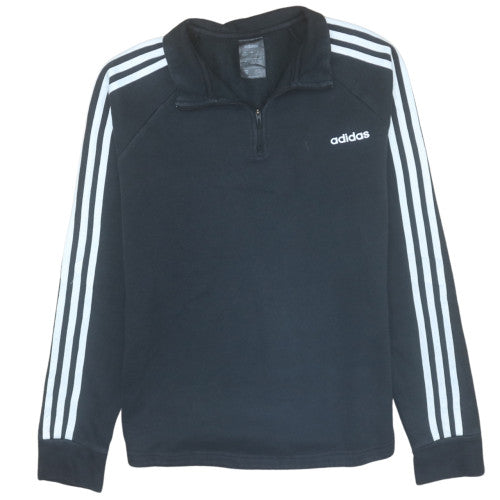 Adidas Women's Black 1/4 Zip Long Sleeve Sweatshirt Size M