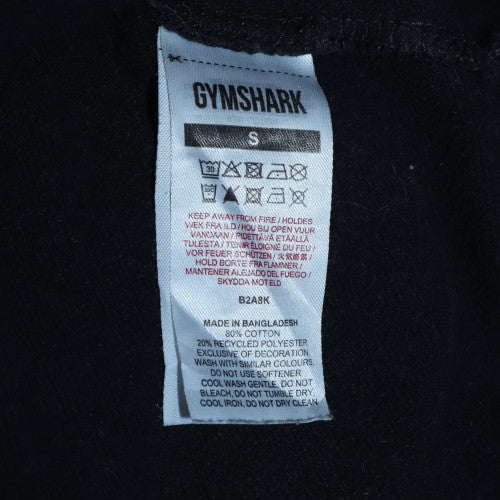 Gymshark Men's Black Small Pullover Crew Neck Sweatshirt Cotton Blend