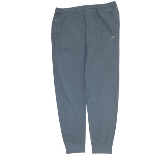 Champion Men Grey Jogger Sweatpants L Regular Fit Fleece Trousers