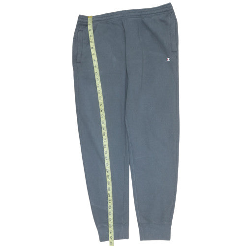 Champion Men Grey Jogger Sweatpants L Regular Fit Fleece Trousers