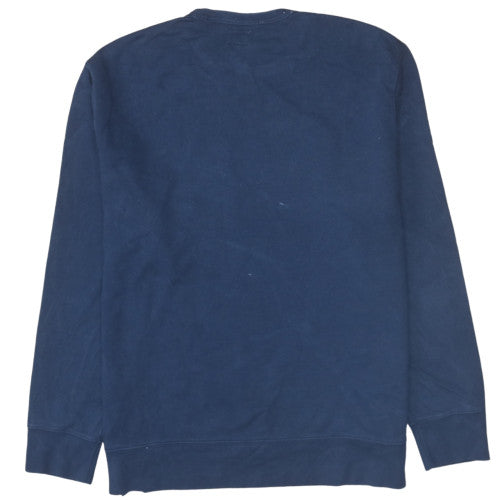 Levi's Men's Blue XL Crew Neck Logo Pullover Sweatshirt