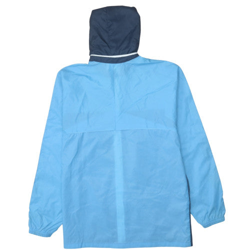 Adidas Men's Blue Windbreaker Jacket M Retro 90s Hooded Lightweight