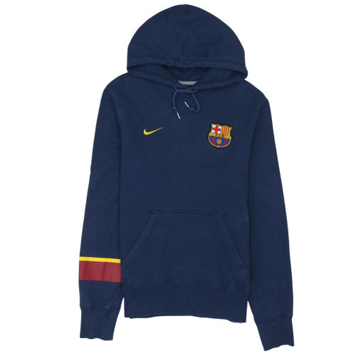 Nike Men's Blue FC Barcelona Pullover Hoodie Size S