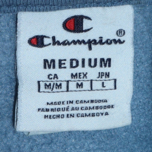 Champion Men's Blue Pullover Hoodie Medium Regular Fit