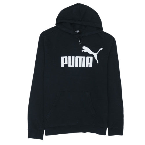 Puma Men's Black XL Pullover Hoodie with Logo - Sportswear