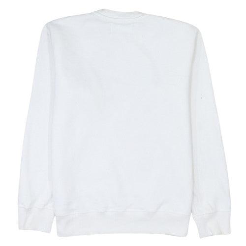 Calvin Klein Jeans Men's White Logo Pullover Sweatshirt M